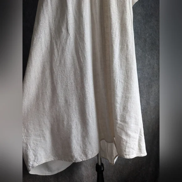 Minimalist Linen-Feel Tunic Dress | Boho Summer Layer - Picture 3 of 6